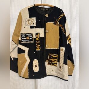 Allure 90s Wearable Art Vintage animal print Patchwork Cotton/Rayon/Flex 1X